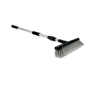 Camco RV Flow-Through Wash Brush with Adjustable Handle, Adjusts from 43-inches to 71-inches Long, Black and Silver (43633)