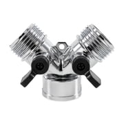 Camco RV Fresh Water Hose Wye Valve - Two-Way Hose Splitter - Metal, Silver (20114)