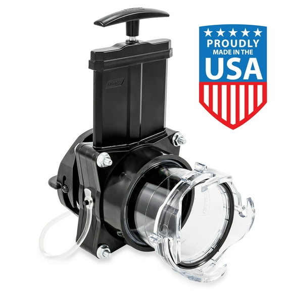 Camco RV Gate Valve - 4 Bayonet Prongs, Black and Clear (39050)