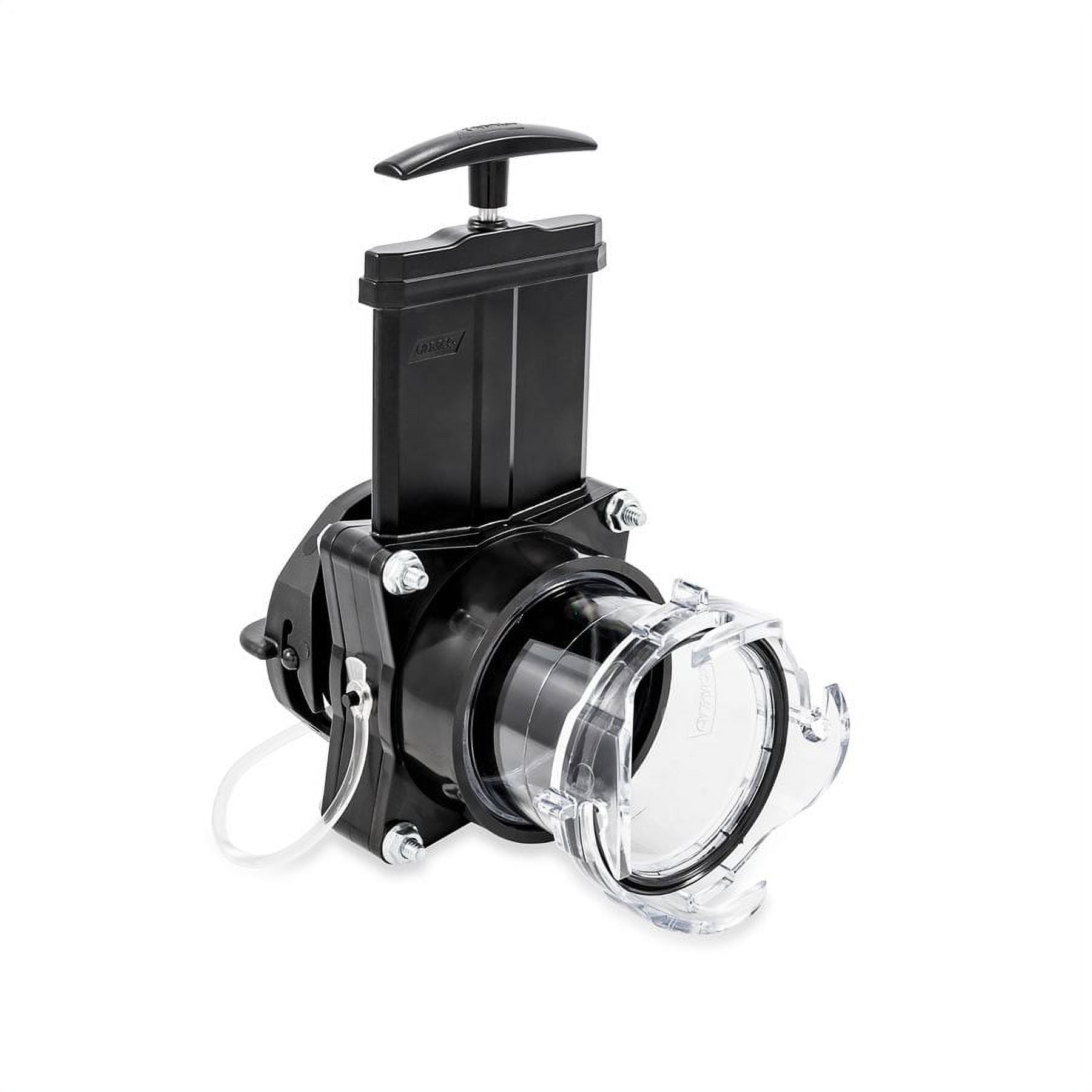 Camco 3 Inch Black and Clear RV Gate Valve with Handle