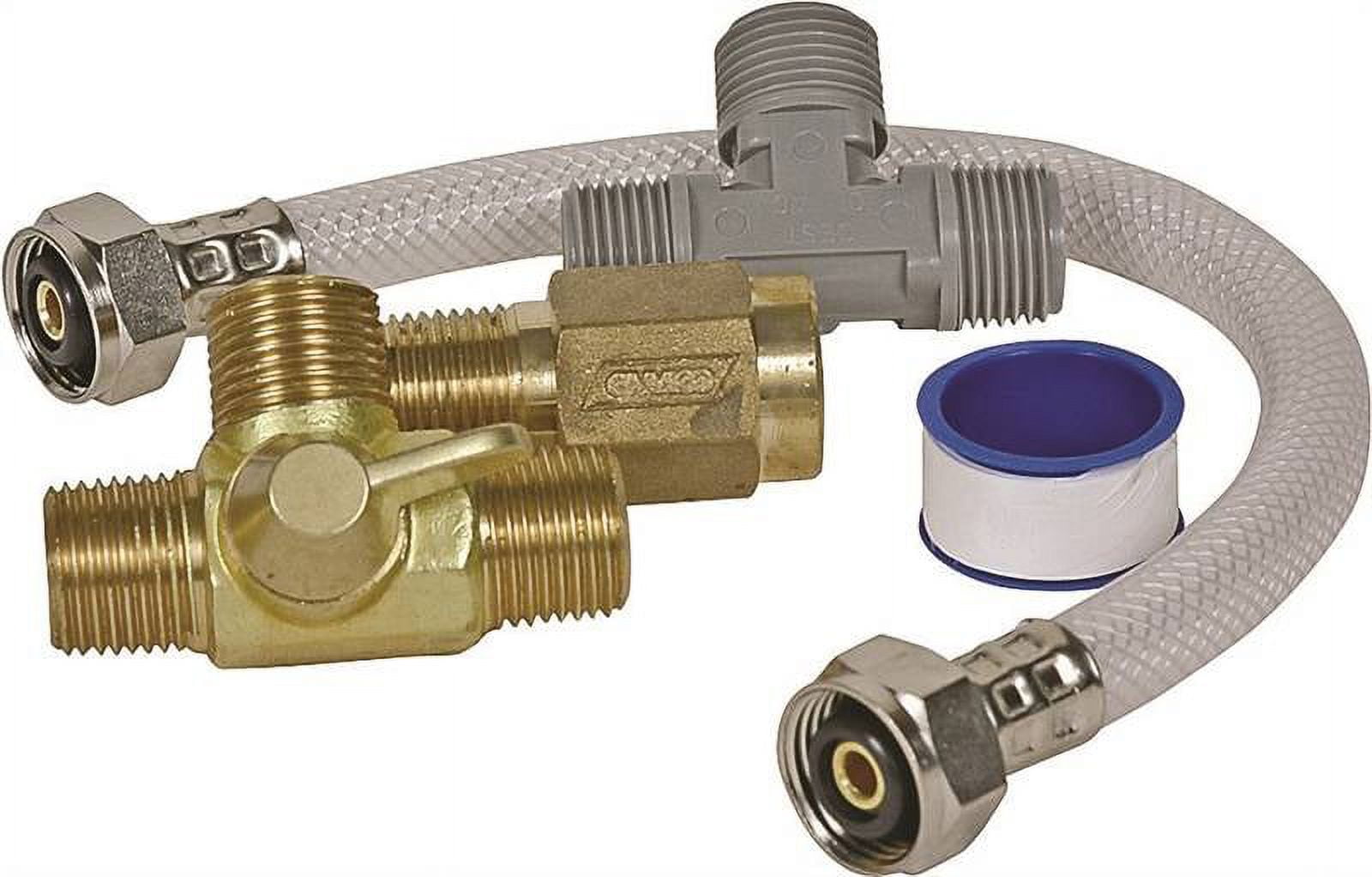 Camco RV Quick Turn By-Pass Kit, Made with a Reinforced Nylon Hose, (35983)