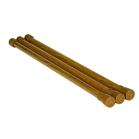 Camco RV Refrigerator Bar - Extends 16-inches to 28-inches - Brown Oak - 3-Pack (43823)