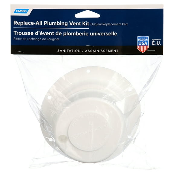 Camco RV Replace-All Plumbing Vent Kit - Polar White (40033)