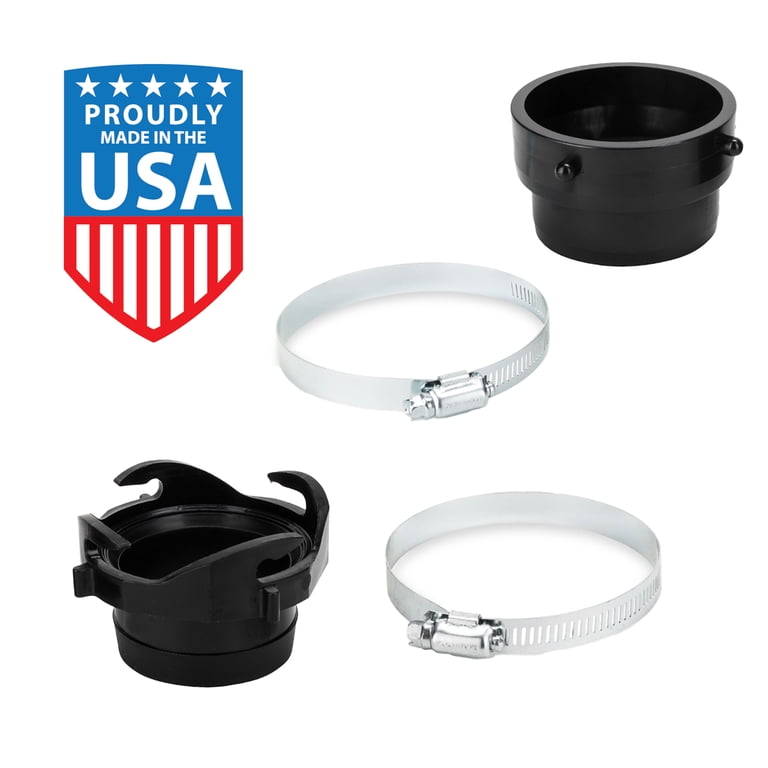 RV Sewer Hose Fitting Combo – PVC Termination Adapter 3” – Branded