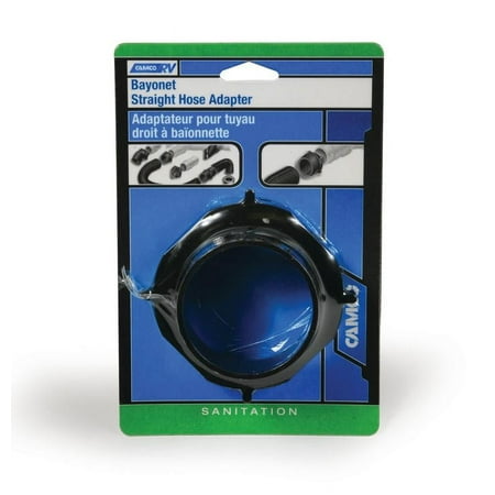 Camco RV Straight Hose Adapter Sewer Fitting, Black (39413)