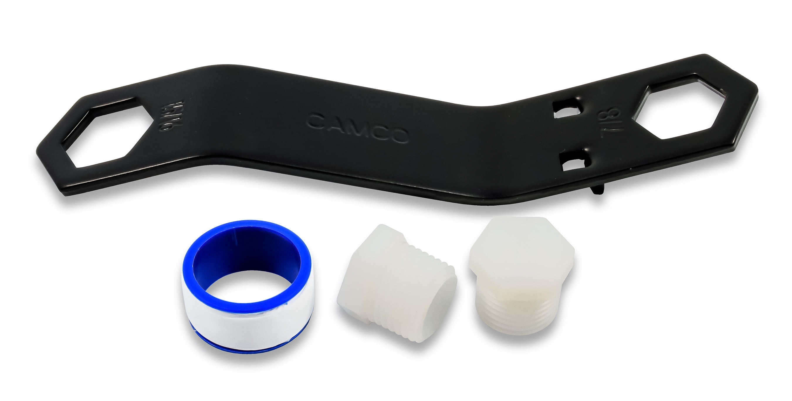 Camco RV Water Heater Drain Plug Kit Included Wrench Fits 7/8inch