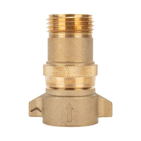 Camco RV Water Pressure Regulator - Reduces Water Pressure to 40-50 PSI – Brass (40051)