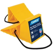 Camco RV Wheel Plastic Chocks with Rope, For Tires Up to 26" 2 pack (44471)