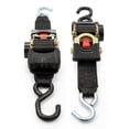 thumbnail image 1 of Camco Retractable Transom Tie Down Straps | Break Strength of 3,330lbs and Safe Working Load of 1,100lb | 2-Pack, Durable Polyester Webbing, Multicolor (50031), 1 of 6