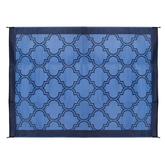 Camco Reversible Outdoor Mat - Lattice Blue - 6ft. x 9ft.