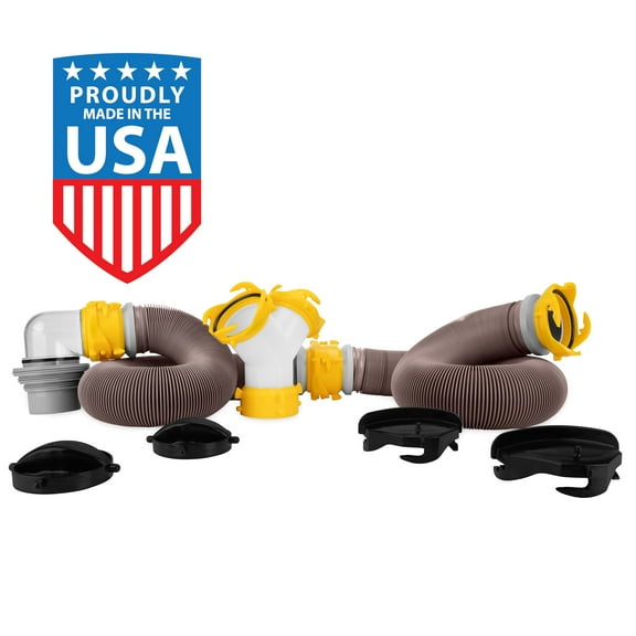 Camco Revolution 20-Foot RV Sewer Hose Kit - Multicolor, 15 Mil HTS Vinyl (39667)