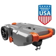 Camco Rhino 28-Gallon Portable RV Tote Tank, Oversized Wheels, Steel Tow Adapter, Gray (39004)