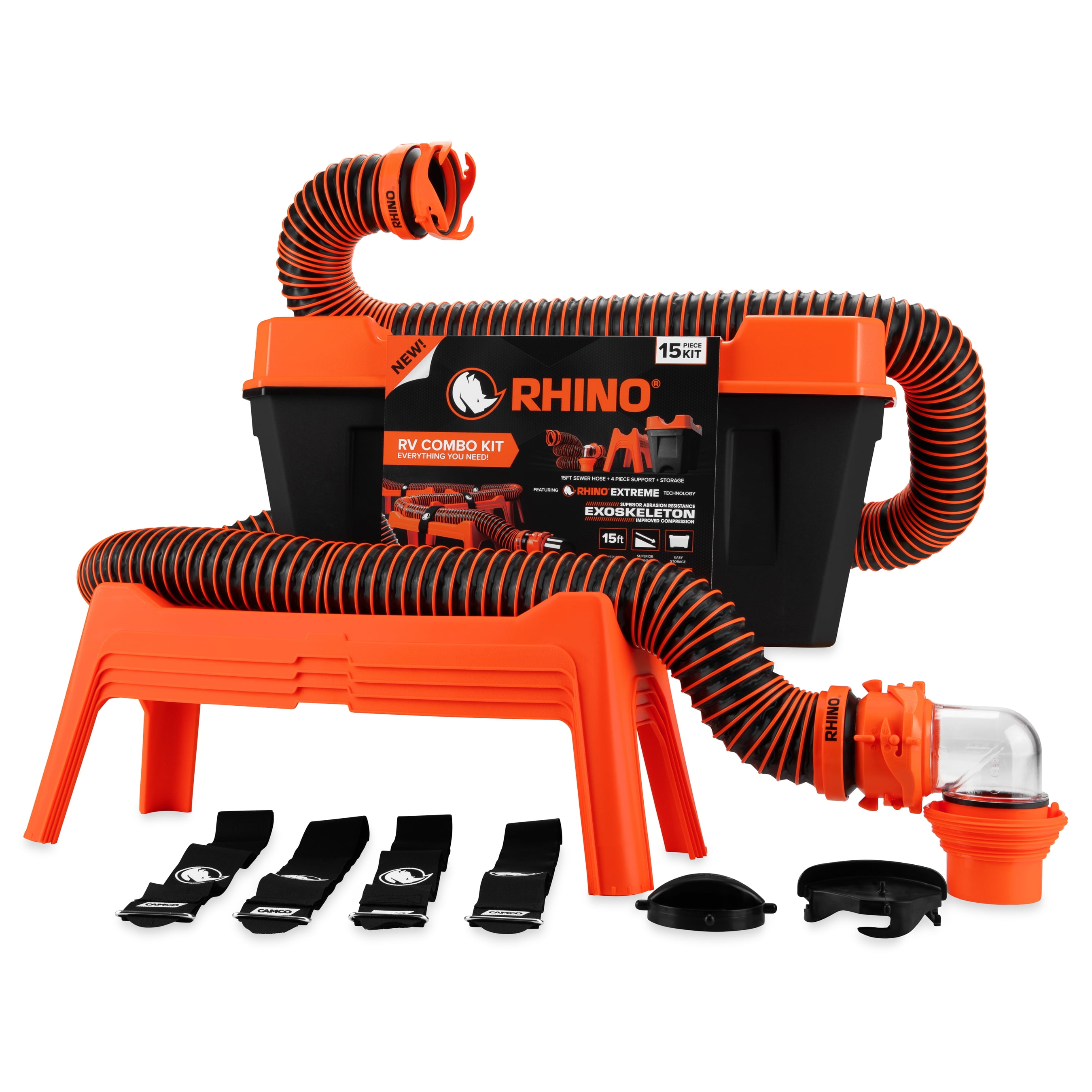 Camco Rhino RV Combo Kit, w/15' RhinoEXTREME Hose (E/F)