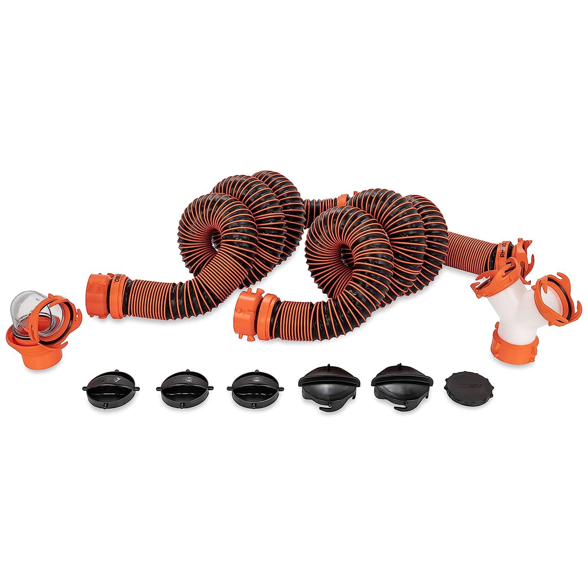 Camco RhinoEXTREME 20ft Sewer Hose Kit with Rhino Fittings & Storage