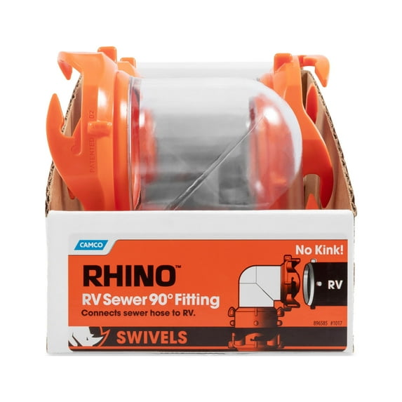 Camco RhinoFLEX Swivel Camper/RV Sewer Fitting, Swivel Lug and Bayonet Fitting (39858)
