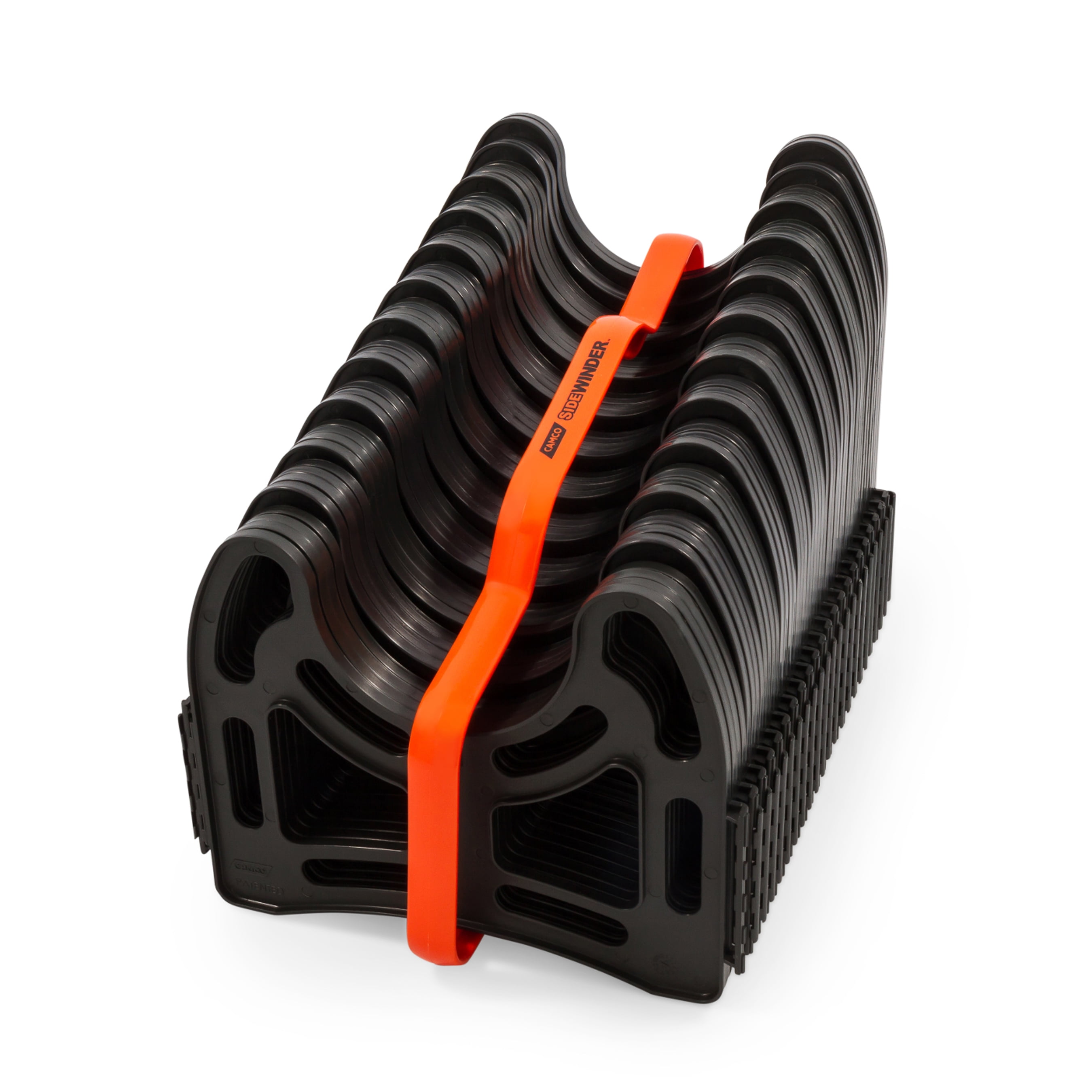 Camco Sidewinder 20-Ft Camper/RV Sewer Hose Support | Telescoping Design Flexes Around Obstacles \u0026 Deep Grooves Secure Sewer Hose | Out-of-the-Box Ready \u0026 Folds for RV Storage and Organization (43052)