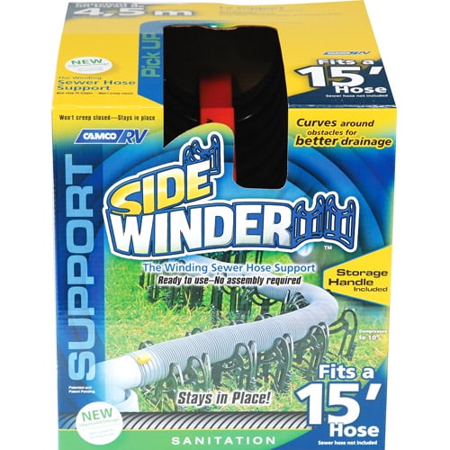 Camco Sidewinder Camper RV Sewer Hose Support Plastic, Multicolor, 15
