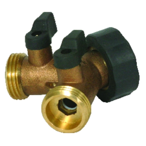Camco Solid Brass Water "Y" Valve | Metal | Multicolor (20123)