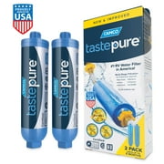 Camco Tastepure RV Water Filter, 6-Step Water Filtration - 2-Pack, Blue (40045)