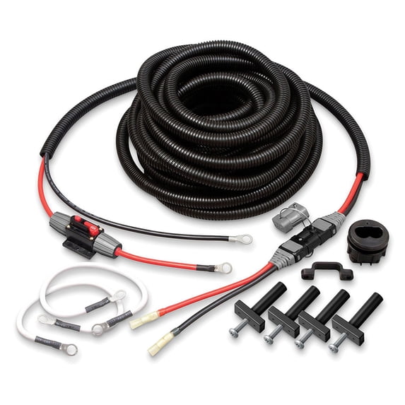 Camco TRAC Outdoors Marine/Boat Trolling Motor Rigging Kit | Features a High-Current Quick-Connect System & 30-Feet of Heavy 8-Gauge AWG Tin-Plated Battery Wire (69440)