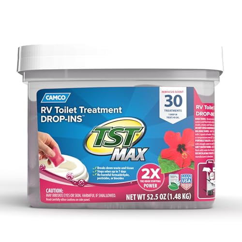 Camco TST MAX Camper/RV Toilet Treatment DropINs Control Unwanted