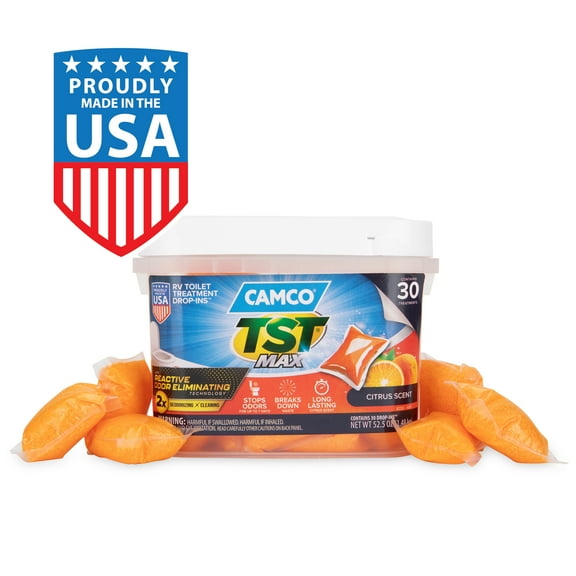 Camco TST MAX Camper/RV Toilet Treatment Drop-INs