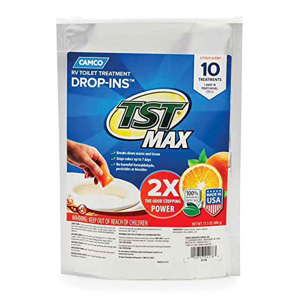 Camco TST MAX RV Toilet Treatment DropINs Control Unwanted Odors and