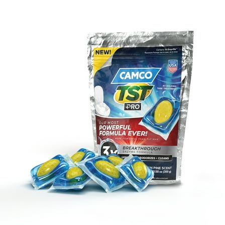 Camco TST PRO RV Toilet Treatment Drop-INs, Septic Safe, Fresh Scent, 10 Count (41770)