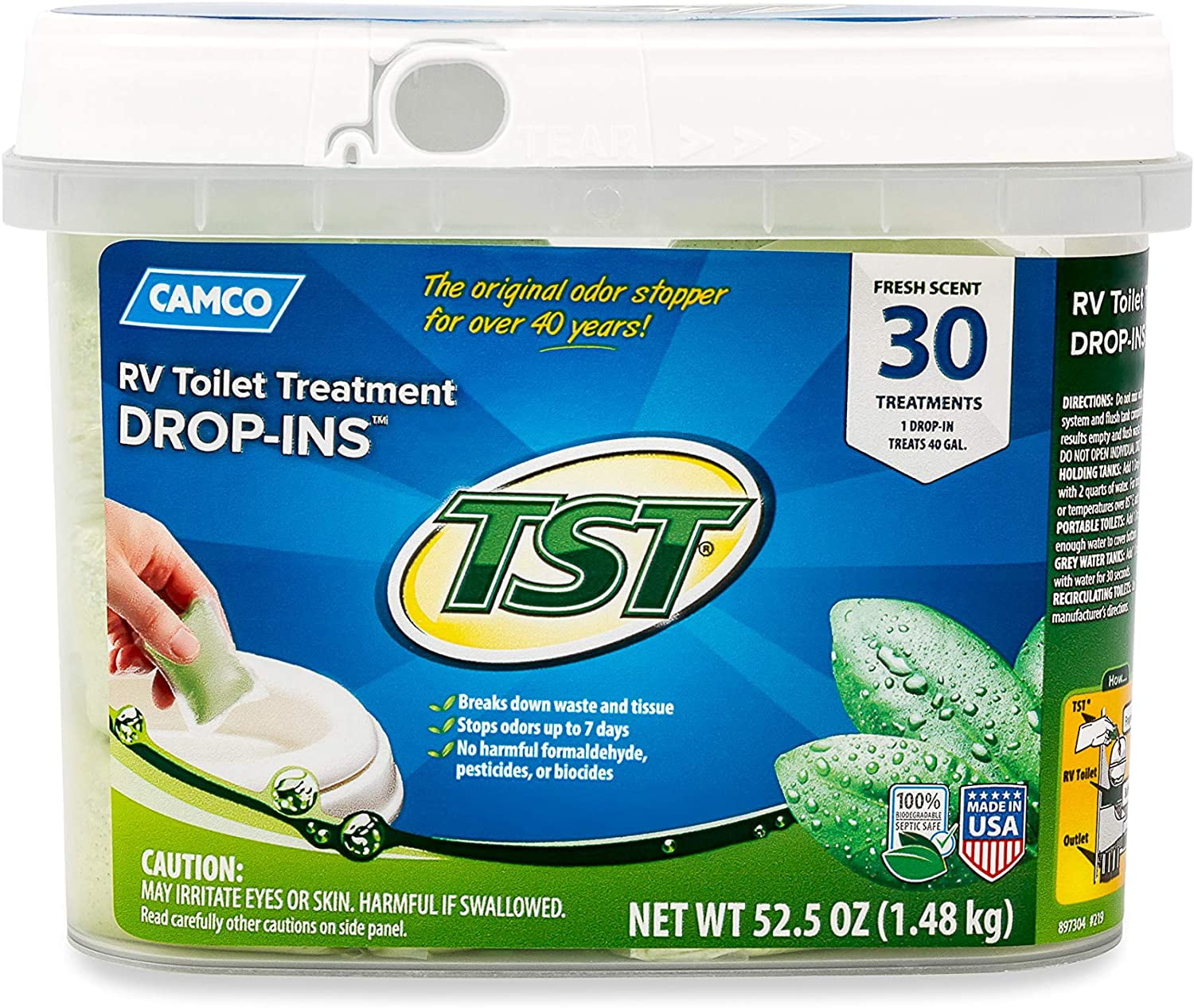 Camco TST RV Toilet Treatment DropINs Control Unwanted Odors and