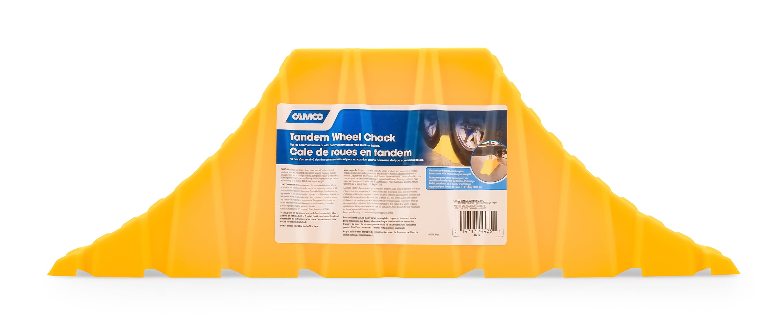 Camco Tandem Axle Camper/RV Wheel Chock Crafted of HeavyDuty Polymer