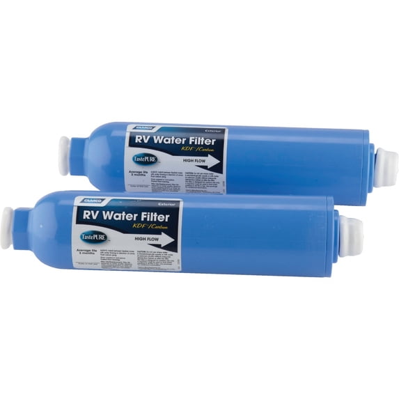 Camco TastePURE KDF/Carbon RV Water Filter - Pack of 8