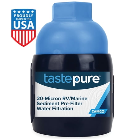 Camco TastePURE Sediment Pre-Filter RV Water Filtration, 20-Micron (40048)