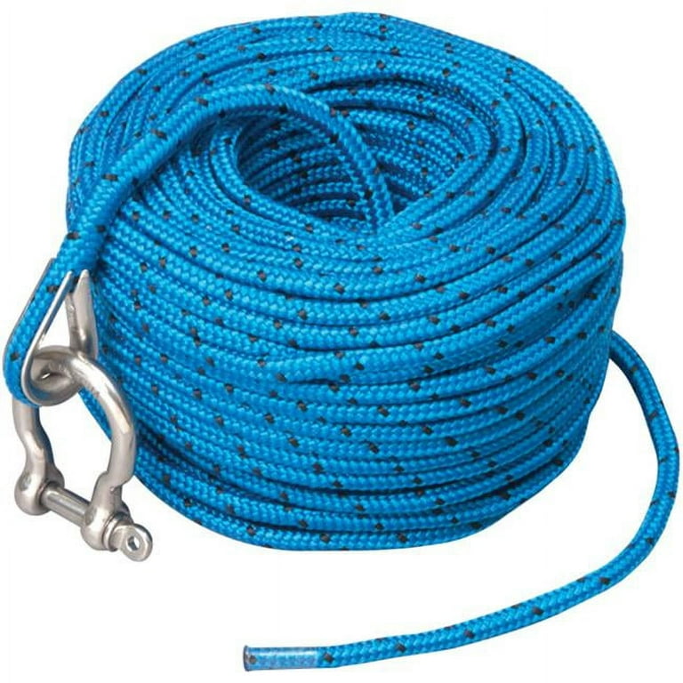 Camco Anchor Rope, 3/8, 100', Hollow Braid Polypropylene, Snap Hook,  OVERSTOCK
