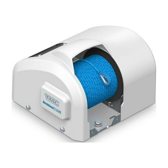 Camco Trac Outdoors Seaside 40 AutoDeploy Electric Boat Anchor Winch | Anchors Up to 40 lbs & Includes 90-Ft of Nylon Double Braid Anchor Rope (69020)