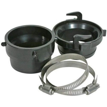 Camco Twist Connect Kit Sewer Fitting 39543 - Quick RV Sewer Hose Connection - Gray, 3 In.