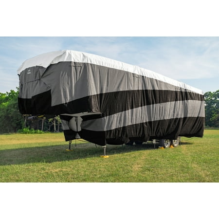 Camco ULTRAGuard Supreme RV Cover | Fits Fifth Wheel Trailers 31 to 34-Feet | Extremely Durable Design | Weatherproof with a Dupont Tyvek Top | (56148)