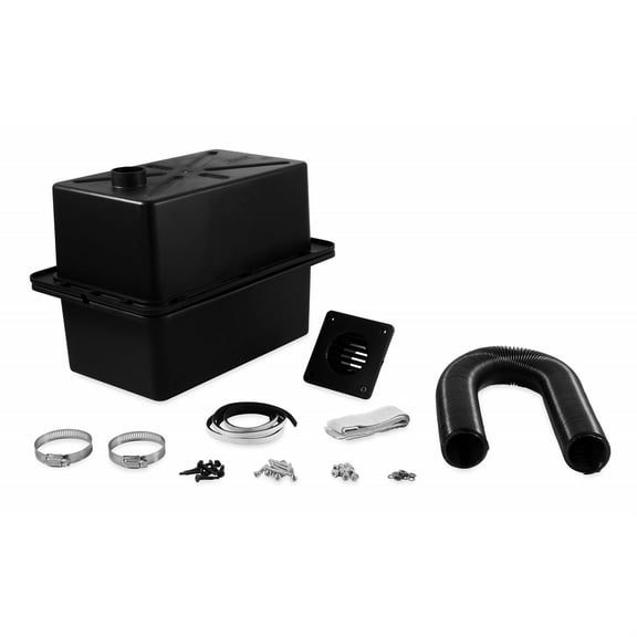 Camco Vented Camper/RV Standard Battery Box | Holds (1) Group 24 Battery for Marine/Trailer Use | 14-7/8" x 9-5/8" x 10-1/4" (55371)