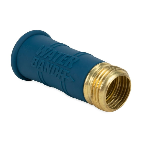 Camco Water Bandit - Water Hose Faucet Connector - 3.25-inches, Blue, Silicone Polymer (22484)