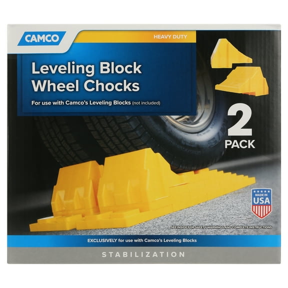 Camco Wheel Chocks - Yellow -2-Pack (44401)