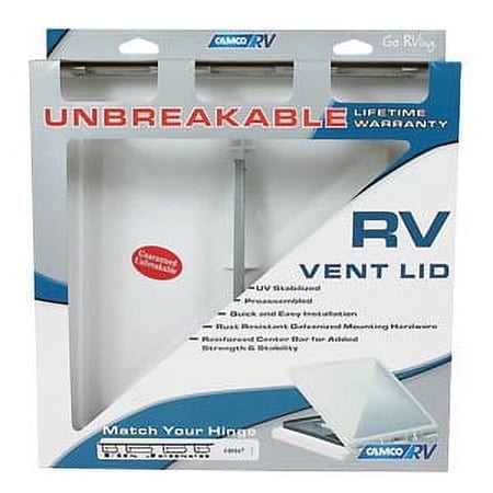 Camco White Unbreakable Vent Lid, Liquid Holding Tank Treatment RV Parts