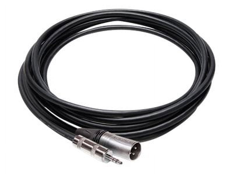 Camcorder Microphone Cable, Hosa 3.5 mm TRS to Neutrik XLR3M, 1.5 ft