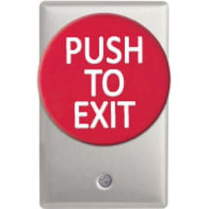 Camden 2 3/8" Mushroom Pushbutton with Aluminum Faceplate (Single Gang)