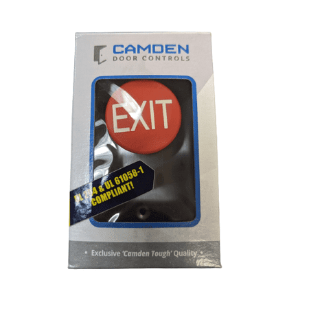 Camden Door Controls 1-5/8" Mushroom Exit Button with Stainless Steel Faceplate