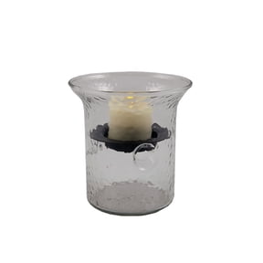 Camden Hammered Glass Fillable Hurricane