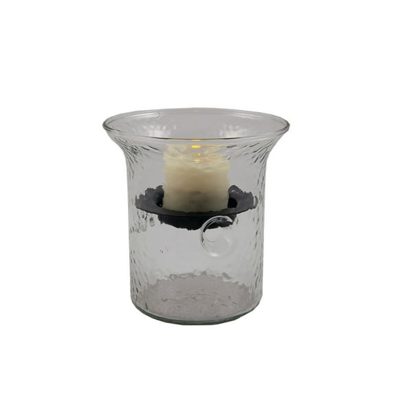 Camden Hammered Glass Fillable Hurricane