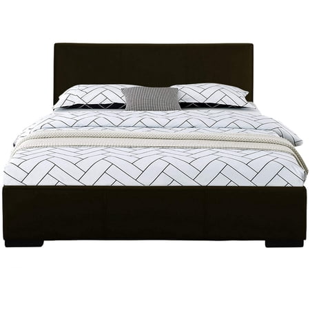 Camden Isle Abbey Platform Bed | Upholstered | Low Profile | Twin, Black