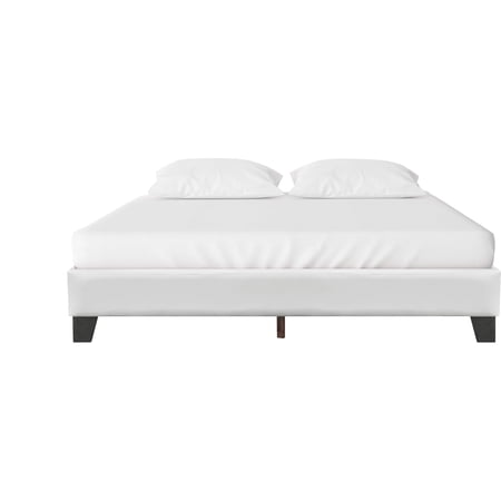 Camden Isle Acton Platform Bed | Low Profile | Queen, White