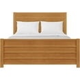 thumbnail image 1 of Camden Isle Caroline Platform Bed | Paneled Headboard | Queen, Oak, 1 of 11