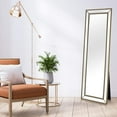 thumbnail image 1 of Camden Isle Gold Beaded Freestanding Mirror, 1 of 8