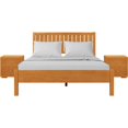 thumbnail image 1 of Camden Isle Graham Platform Bedroom Set | Slatted Headboard | King, Cherry, 1 of 11